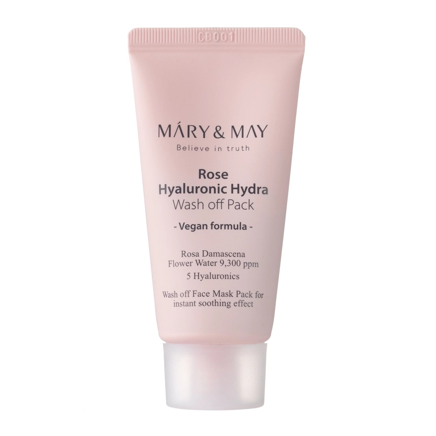 Mary&May - Rose Hyaluronic Hydra Wash off Pack - Крем маска за лице с бяла глина