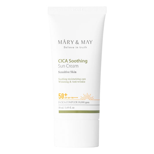 Mary&amp;May - Cica успокояващ слънцезащитен крем SPF50+/PA++++