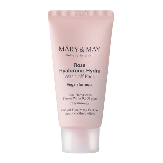 Mary&amp;May - Rose Hyaluronic Hydra Wash off Pack - Крем маска за лице с бяла глина