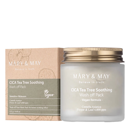 Mary&amp;May - CICA Успокояваща маска за лице с чаено дърво - глинена маска