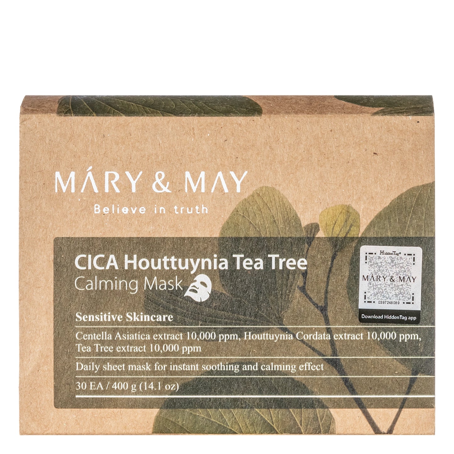 Mary&amp;May - Успокояваща маска за лице с чаено дърво Cica Houttuynia